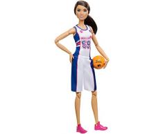 Barbie FXP06 - Made to Move Basketballspielerin Puppe, bewegliche Puppe mit 22 Gelenken, Puppen Spielzeug ab 3 Jahren