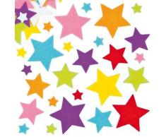 Baker Ross EF944 Sterne Filzaufkleber für Bastel-und Kunstprojekte, Karten, Partytüten und Dekorationen für Kinder (144 Stück)