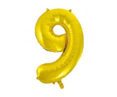 Unique Party Folienballon im Zahlen-Design, groß, 86,4 cm