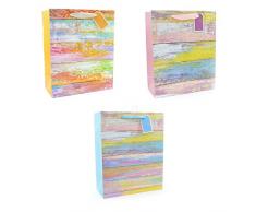 Gifts 4 All Occasions Limited SHATCHI-526 Geschenktüten aus Papier, klein, glitzernd, für Geburtstage, Hochzeiten, Weihnachten, Mehrfarbig