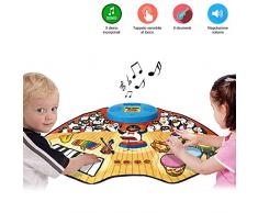 BAKAJI- Spielteppich für Kinder Penguin Band Playmat mit 9 Fächern bunt 2661905