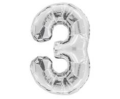 Folienballon im Zahlen-Design, groß, 86,4 cm