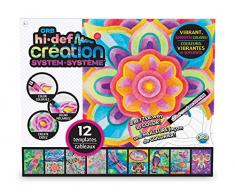 Boti 36126 Hi Def Creation System Ergänzungsset Malvorlagen, aus Spezialpapier mit vorgedruckte Konturen in 12 verschiedenen Motiven, zur kreativen Verwirklichung, bunt