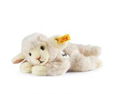 Steiff Linda Lamm - 22 cm - Plüschschaf liegend - Kuscheltier für Kinder - weich & waschbar - weiß (280030)