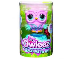 Owleez 6053359 - fliegende interaktive Spielzeug - Babyeule mit Leuchteffekten und Sound, pink