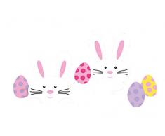 Amscan 199069 Rasenschilder Osterhasen und -eier, gemischt