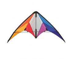 HQ 112322 - Calypso II Rainbow Lenkdrachen Zweileiner, ab 8 Jahren, 59x110cm, inkl. 20kp Polyesterschnüre 2x20m auf Spulen, 2-6 Beaufort