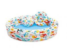 Intex-167438 Pool Set Kugel- und Ananas-Rettungsring, mehrfarbig, 132 x 132 x 28 cm, 59469