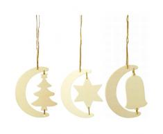 Eduplay 210031 Weihnachten Anhänger Holz Konfetti (12-teilig)