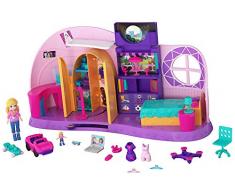 Polly Pocket FRY98 - Und… Klein Zimmer Spielset mit Polly Puppe und Zubehör, Mädchen Spielzeug ab 4 Jahren
