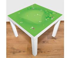 playmatt Spielmatte - Graslandschaft mit Blumen | rutschfest | 100% schadstofffrei | waschbar