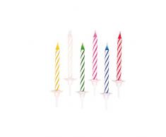 amscan 24 Geburtstagskerzen Gedreht, Pastellfarben