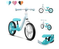 Lionelo Alex Laufrad Kinder Fahrrad bis 30 kg Sattel und Lenker einstellbar 12 Zoll Eva Schaumräder robuste Konstruktion Lenkeinschlagsbegrenzung EN 71 (Türkis)