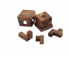 Philos 6257 - Werkstattwürfel IV, 6 Puzzle Teile, Knobelspiel