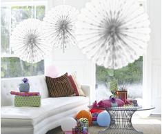 Folat Dekoration Honeycomb Fan 45 cm – Weiß