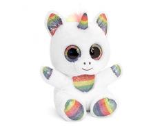 Animotsu Plüschtier Rainbow Sparkle Einhorn, flauschiger Wegbegleiter mit großen Glitzeraugen, ca. 15 cm