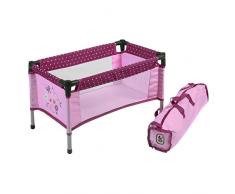 Bayer Chic 2000 652 29 - Reisebett, Dots Brombeere, lila/rosa