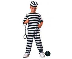 Fancy Me Jungen Mädchen Gefangene Räuber Überführen Einbrecher Bill Büchertag Halloween Kostüm Verkleiden Outfit 3-10 Jahre - Schwarz, Schwarz/weiß, 12-14 years