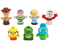 Fisher-Price GFD12 - Little People Toy Story 4 Spielzeug Geschenkset mit Buzz, Woody, Porzellinchen, Forky, Ducky, Rex und Bunny