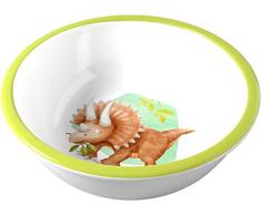 HABA 305146 - Schüssel Dinos, Kinderschüssel aus Melamin mit Dino-Motiv, für die Spülmaschine, verrutscht nicht