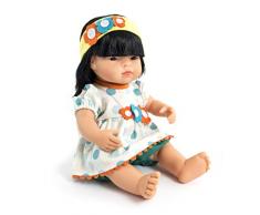Miniland 31562 Puppenkleidung, weiß, blau, orange, gelb, 38-40 cm