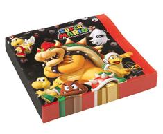amscan 9901538 20 Servietten Super Mario, Motiv