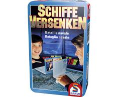 Schmidt Spiele 51205 Schiffe versenken, Bring Mich mit Spiel in der Metalldose, blau