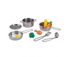 KidKraft 63186 Deluxe Spielzeug-Kochset mit Lebensmitteln - Zubehör für Kinder-Spielküchen
