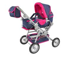 Knorrtoys 10825 Puppenwagen, Blau/Pink