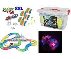 Amewi 100615 Magic Traxx 5,50 Meter Bahn mit Aufbewahrungsbox, Rennbahn 373 Teile