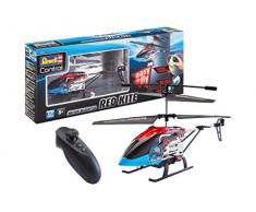 Revell 23834 RC Hubschrauber Motion Heli Red Kite, 2.4GHz, Steuerung über Bewegung, Akku, LED-Beleuchtung Auto, rot, One Size