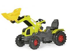 Rolly Toys 611041 rollyFarmtrac Claas Axos 340 | Trettraktor mit Lader | Traktor mit Motorhaube zum Öffnen, Sitzverstellung, Flüsterreifen | für Kinder ab 3 Jahren | Farbe grün