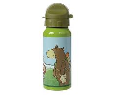 sigikid, Jungen, Trinkflasche mit Drehverschluss 0,4 l, Forest Grizzly, Grün, 24768