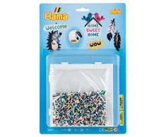 Hama 5617 Bügelperlen Mini, ca. 5000 Stück, inklusive Stiftplatte Viereck und Zubehör, Home, Mehrfarbig