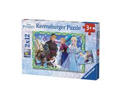 Ravensburger 07621 - Winterspiel Eiskönigin - 2 Puzzles 12 Teile