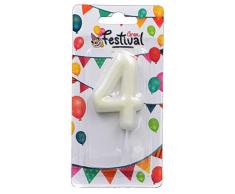 Gran Festival Geburtstagskerze, weiß (1)