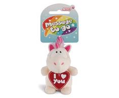 Nici 42724 Anhänger Einhorn Theodor I Love You, 8 cm, weiß/pink
