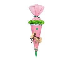 Ursus 9850031 - Schultüten Bastelset Pferde, 6 eckig, 68 cm