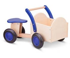New Classic Toys - 11403 - Spielfahrzeuge - Kinder Holz-Rutscher Rutschauto mit Kasten in Natur Blau