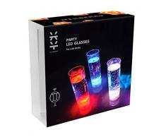 Mixberry MLG-002 - LED Wasser Glas Set, 3-er Pack
