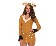 LEG AVENUE 85587 Cozy Fawn, Damen Karneval Kostüm Fasching, L, Braun/Khaki