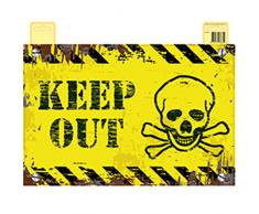 feestartikelen.nl Türschild Keep Out / Bleib draußen