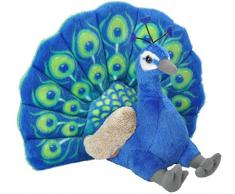 Wild Republic 13812 Plüsch Pfau, Cuddlekins Kuscheltier, Plüschtier, 30cm, grün-blau, 30 cm