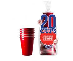 Original Cup – 20 Offizielle Rote amerikanische Becher -53cl - Waschbar und wiederverwendbar