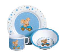 p:os 67770 - Lillebi Baby Boy Frühstücksset, 3 teilig
