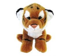 Bauer Spielwaren Blickfänger Tiger sitzend Plüschtier: Naturgetreues Kuscheltier, extraweich, ideal auch als Geschenk, 25 cm, braun-schwarz (10246)