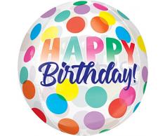 Amscan 3783801 Folienballon Orbz Happy Birthday