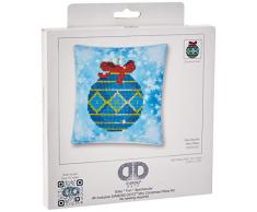 Pracht Creatives Hobby DDP2-020 - Diamond Dotz Kissen Weihnachtskugel, Kissenbezug mit Diamantbild zum Selbstgestalten, ca. 18 x 18 cm groß, Malen mit Diamanten, ideal auch als Geschenk