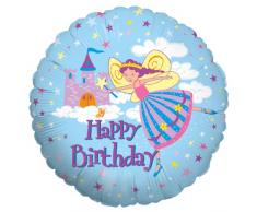 Betallic F86165P - Folienballon 18 Zoll - Happy Birthday Fairy Princess