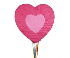Amscan 9903137 Pull Pinata Herz, Rosa